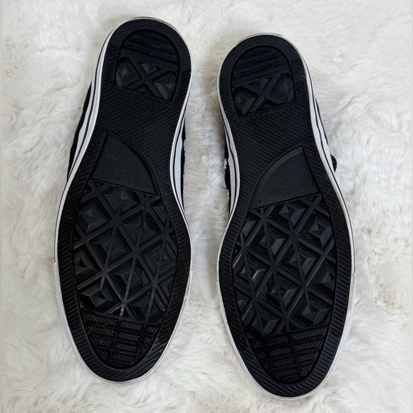 Converse All Star Madison Classic Low Top Shoes Black & Silver Glitter Sneakers - Picture 7 of 10